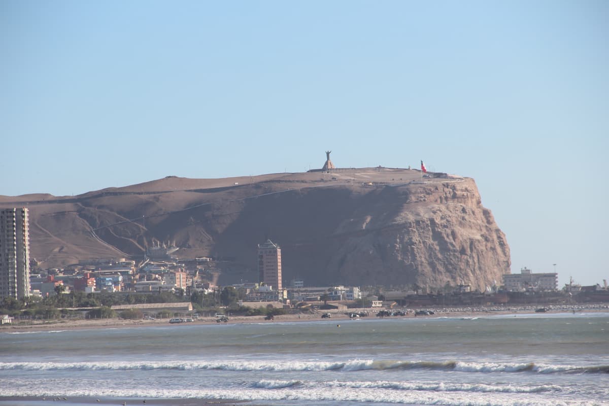 The Morro de Arica headland rising above the city of Arica